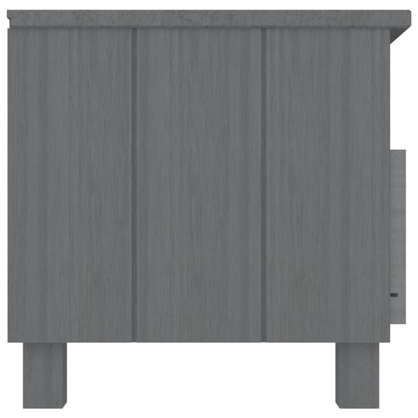 vidaXL Έπιπλο Τηλεόρασης HAMAR Σκ. Γκρι 106x40x40εκ. Μασίφ Ξύλο Πεύκου