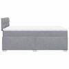 vidaXL Κρεβάτι Boxspring με Στρώμα Ανοιχτό Γκρι 120x190 εκ. Υφασμάτινο