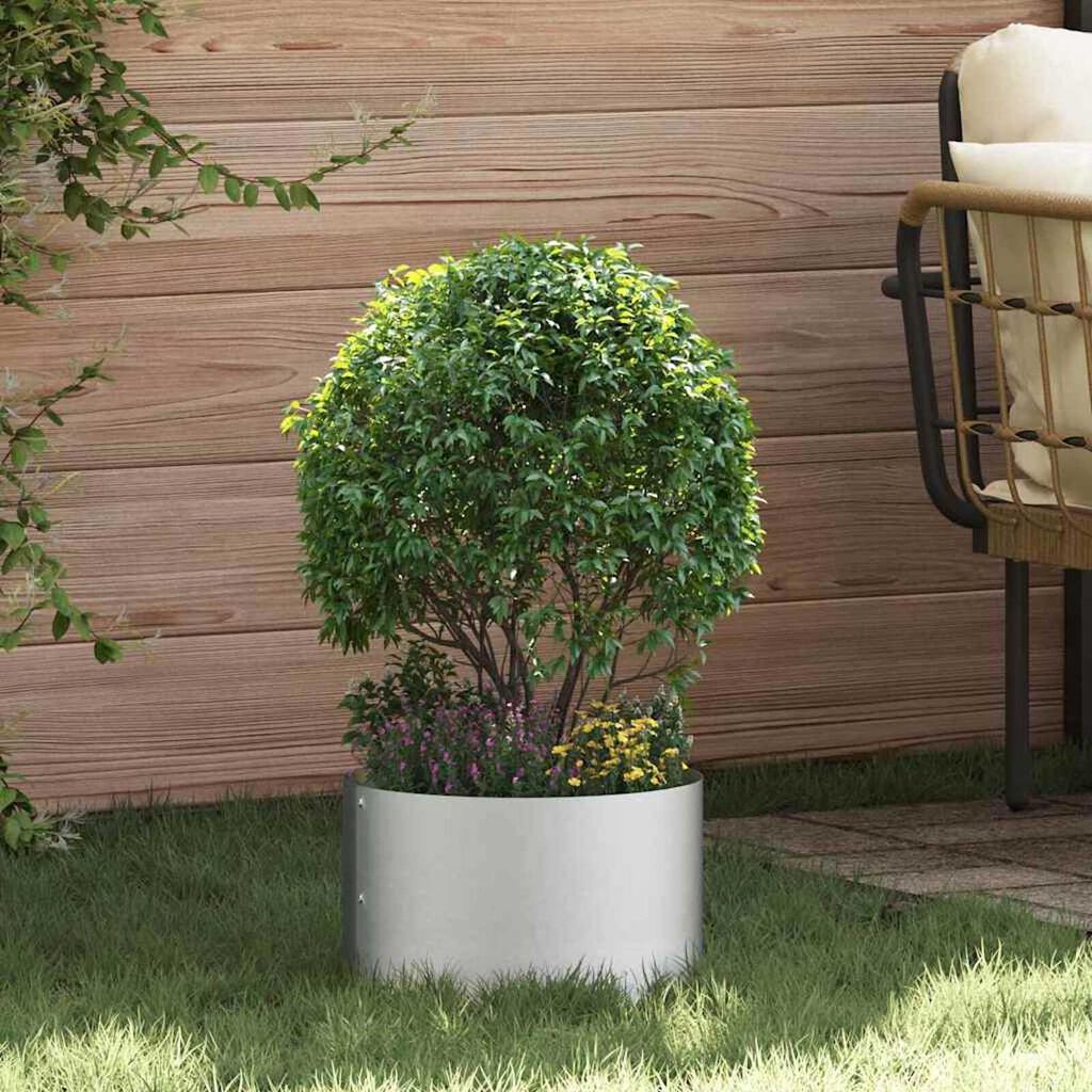 vidaXL Γλάστρα Κήπου Ασημί 30 x 30 x 20 cm Γαλβανισμένος χάλυβας