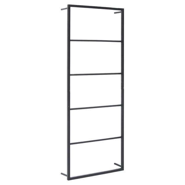 vidaXL Βάση για Πετσέτες Επιτοίχια Μαύρη 45 x 10 x 115 εκ. Ατσάλινη