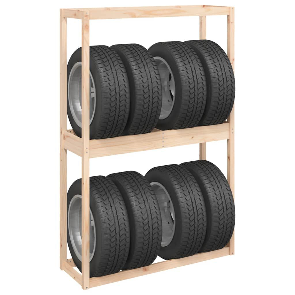 vidaXL Ραφιέρα Ελαστικών 120 x 40 x 180 εκ. από Μασίφ Ξύλο Πεύκου