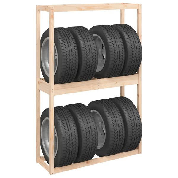 vidaXL Ραφιέρα Ελαστικών 120 x 40 x 180 εκ. από Μασίφ Ξύλο Πεύκου