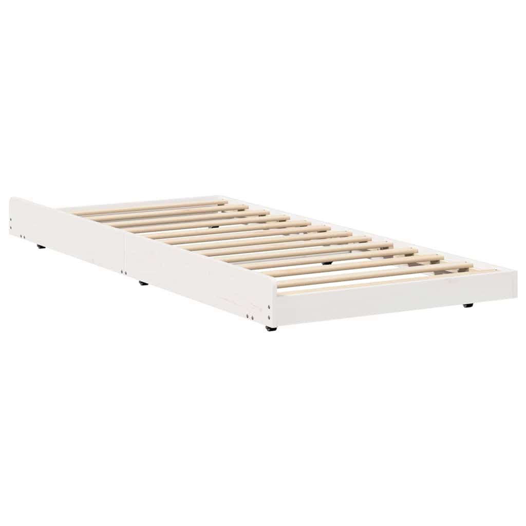 vidaXL Σκελετός Κρεβατιού Λευκό 80 x 200 cm Μασίφ ξύλο πεύκου