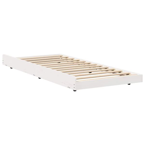 vidaXL Σκελετός Κρεβατιού Λευκό 80 x 200 cm Μασίφ ξύλο πεύκου