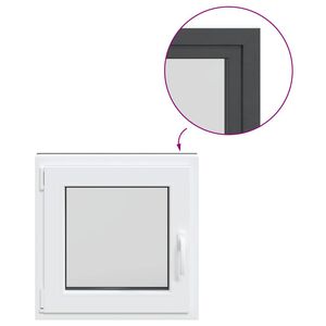 vidaXL Παράθυρο Υπογείου "RISOR" 50x50 εκ. Ανακλινόμενο & Περιστρεφόμενο DIN Αριστερό Ανθρακί