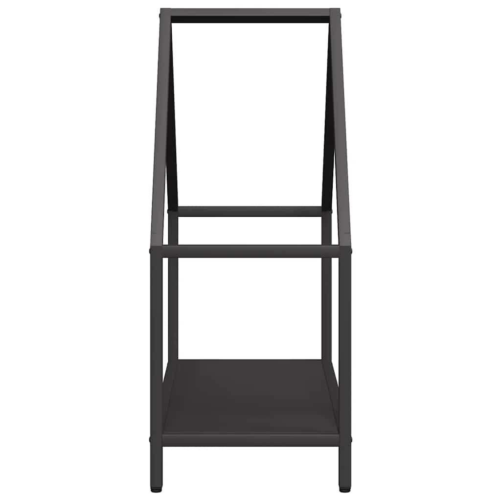 vidaXL Ράφι για καυσόξυλα Μαύρο 60x25x60 cm Ατσάλι ψυχρής έλασης