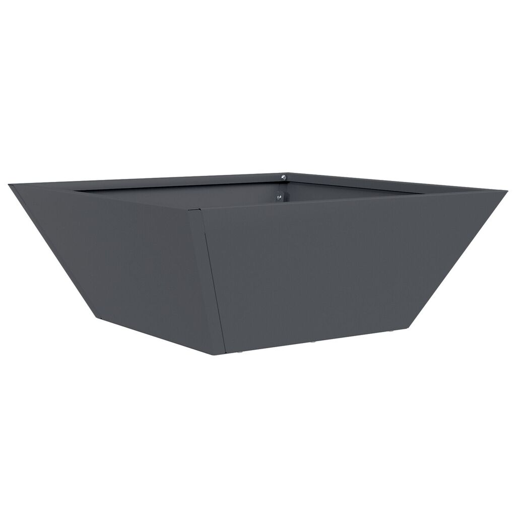 vidaXL Πλαστική Γλάστρα Ανθρακί Πλαστική 40 x 40 x 15 cm
