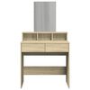 vidaXL Μπουντουάρ με Καθρέφτη Sonoma Δρυς 80x41x144,5 εκ.