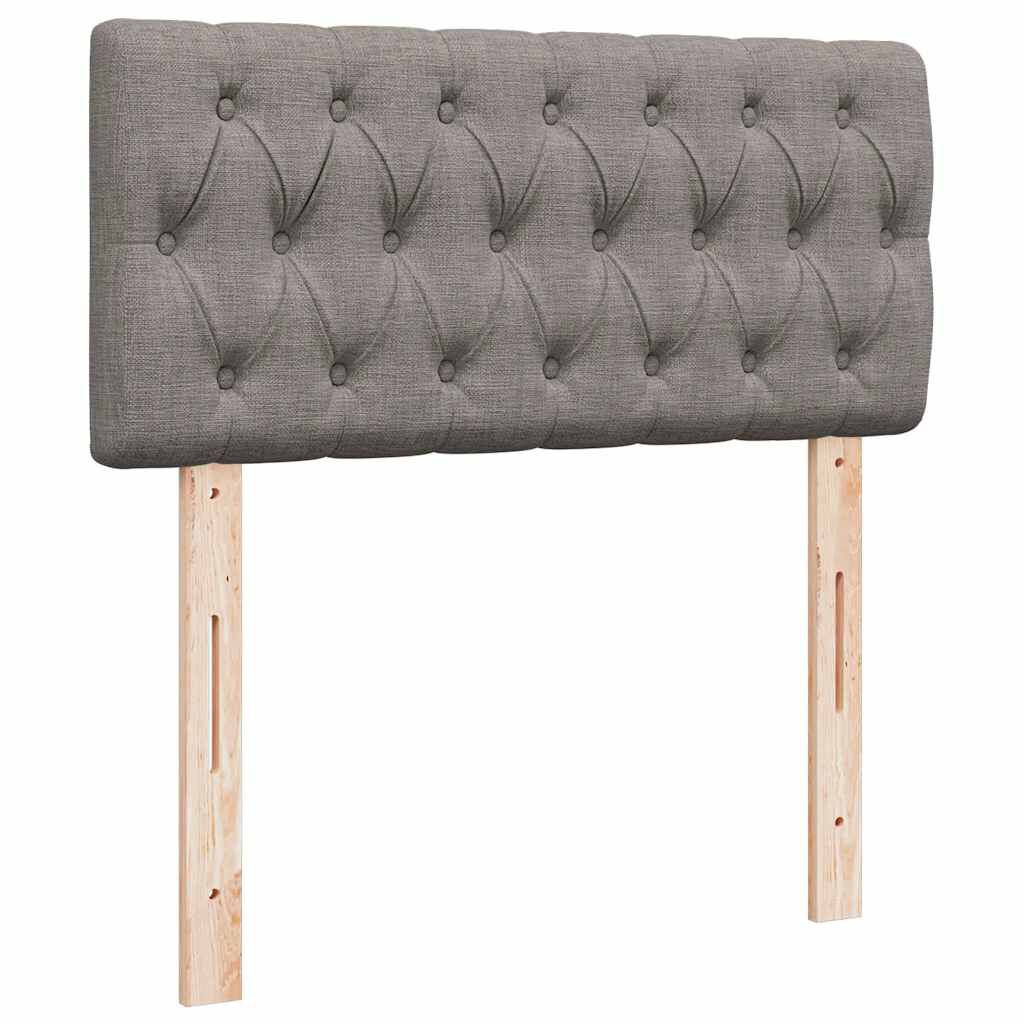 vidaXL Κρεβάτι Boxspring με Στρώμα Taupe 80x200 εκ. Υφασμάτινο