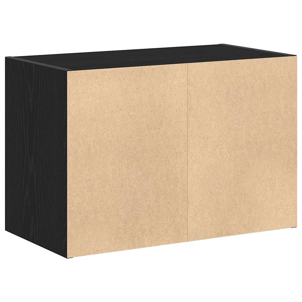 vidaXL Ντουλάπι με 2 συρτάρια Μαύρη δρυς 60x31x40 cm Ξύλινη κατασκευή