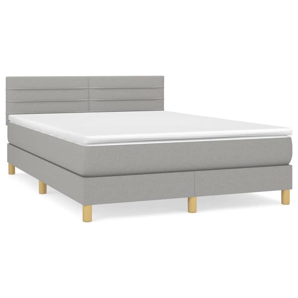 vidaXL &Kappa;&rho;&epsilon;&beta;ά&tau;&iota; Boxspring &mu;&epsilon; &Sigma;&tau;&rho;ώ&mu;&alpha; &Alpha;&nu;&omicron;&iota;&chi;&tau;ό &Gamma;&kappa;&rho;&iota; 140x190 &epsilon;&kappa;. &Upsilon;&phi;&alpha;&sigma;&mu;ά&tau;&iota;&nu;&omicron;