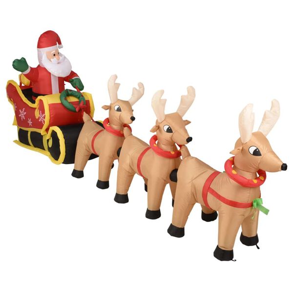 Ambiance Άγιος Βασίλης Φουσκωτός με LED 340 εκ.