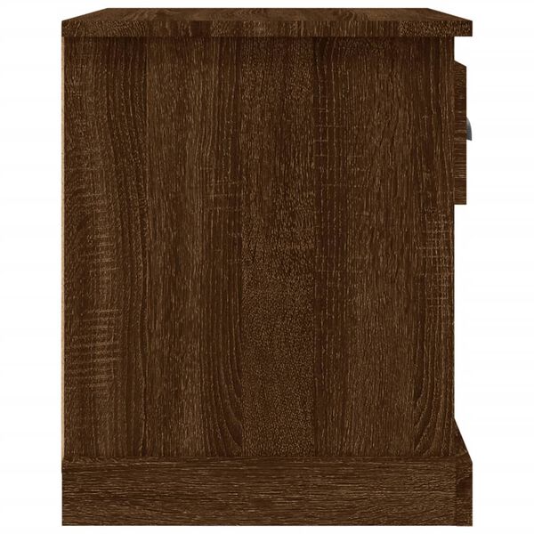 vidaXL Κομοδίνα 2 τεμ. Καφέ Δρυς 39x39x47,5 εκ. από Επεξεργασμένο Ξύλο