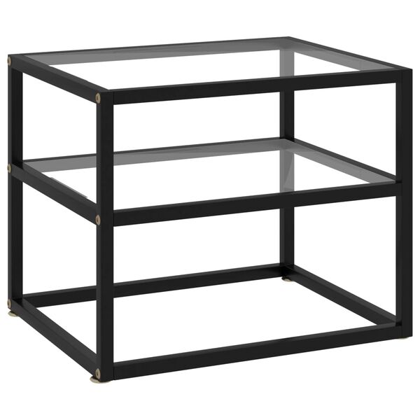 vidaXL Τραπέζι Κονσόλα Διαφανές 50 x 40 x 40 εκ. από Ψημένο Γυαλί