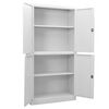 vidaXL Ντουλάπα Γραφείου 90 x 40 x 180 εκ. Ανοιχτό Γκρι Ατσάλινη