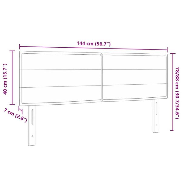 vidaXL Κεφαλάρι με κεφαλάρι Ανοιχτό γκρι 140 cm ύφασμα