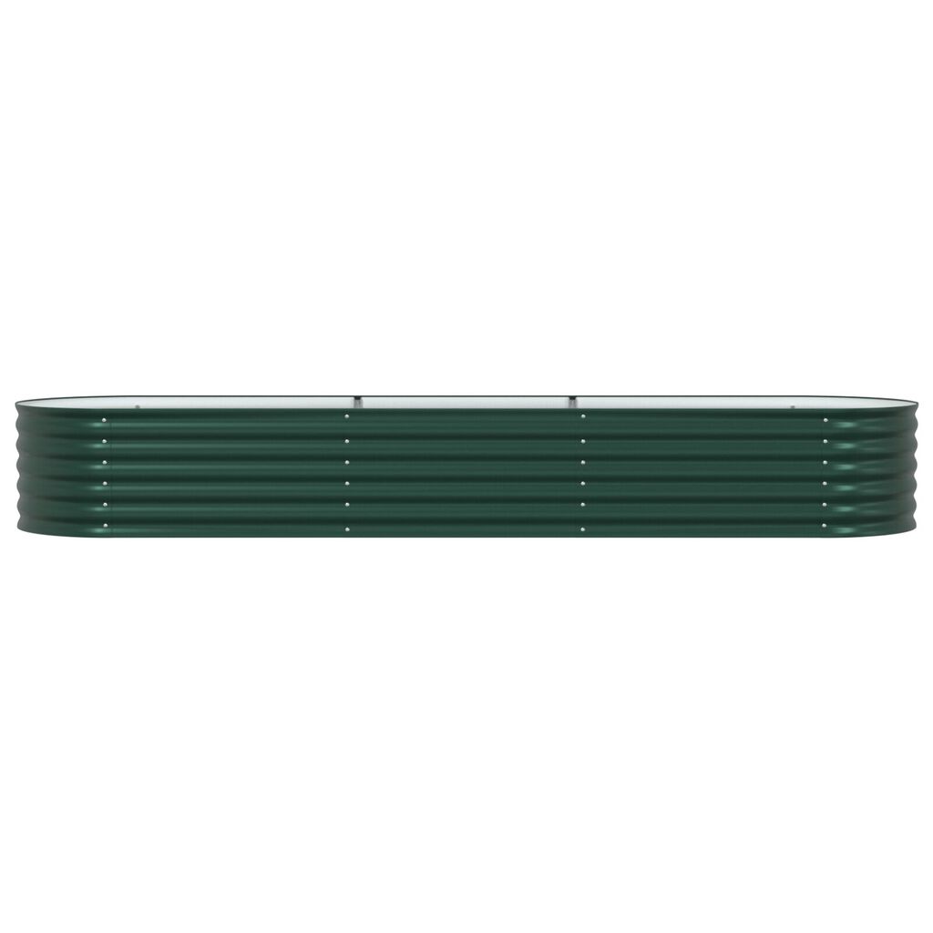 vidaXL Υψωμένο Κρεβάτι Κήπου Πράσινο 320x80x44 εκ. Γαλβανισμένο Ατσάλι