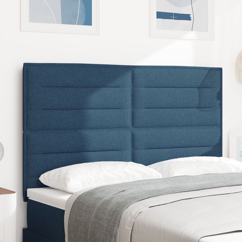vidaXL LED Κεφαλάρι Γραμμών Σχεδίαση Μπλε 80 εκ Ύφασμα