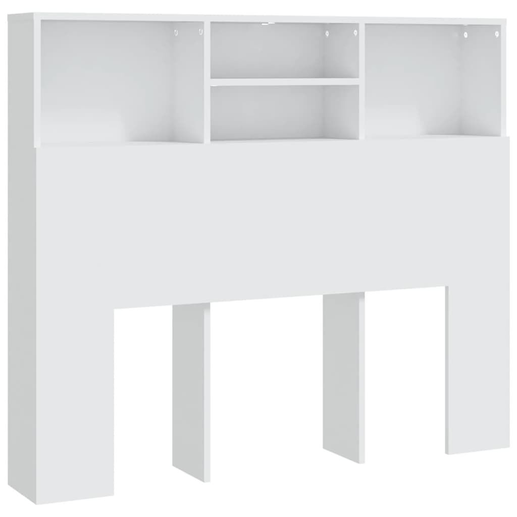vidaXL Κεφαλάρι Με Αποθηκευτικό Χώρο Λευκό 120 x 19 x 103,5 εκ.