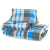 vidaXL Σετ Παπλωματοθήκης Μπλε και Γκρι 225x220 εκ. Βαμβακερό