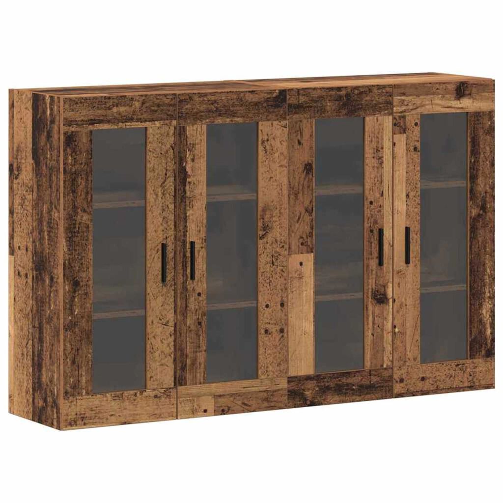 vidaXL Ντουλάπια Τοίχου 2 pcs Παλαιό ξύλο 69.5 x 34 x 90 εκ.