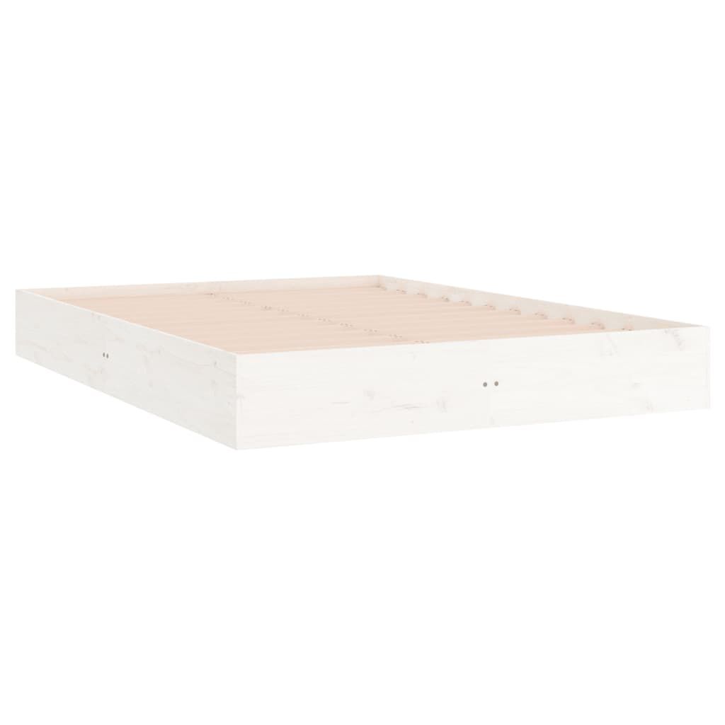 vidaXL Πλαίσιο Κρεβατιού Λευκό 160 x 200 εκ. από Μασίφ Ξύλο