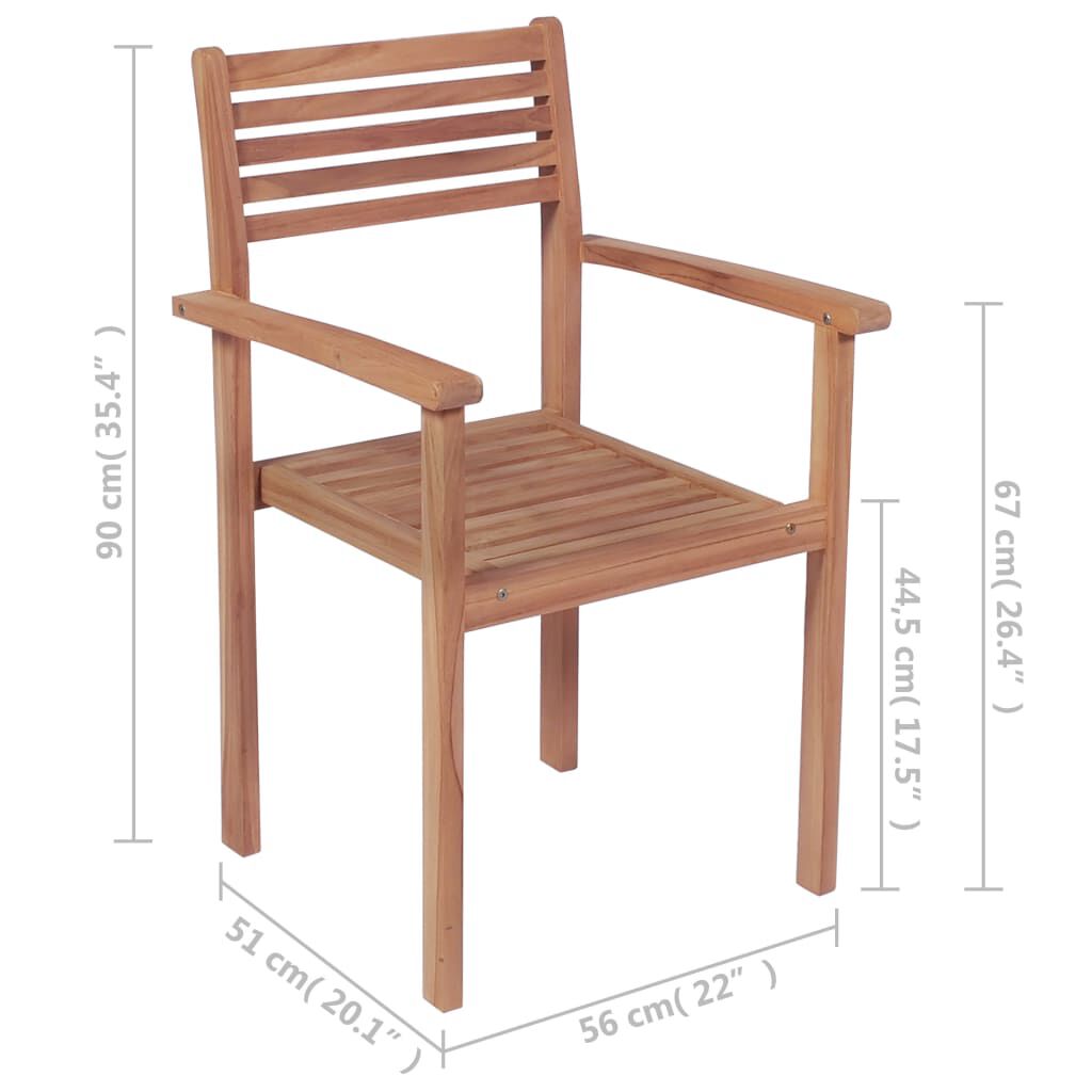 vidaXL Καρέκλες Κήπου 2 τεμ. από Μασίφ Ξύλο Teak με Γκρι Μαξιλάρια