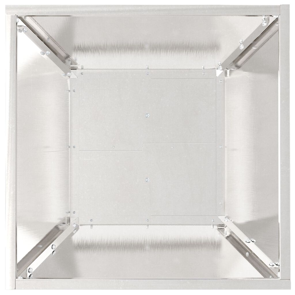 vidaXL Μεταλλική Γλάστρα Ανοξείδωτο Ατσάλι 40 x 40 x 15 cm