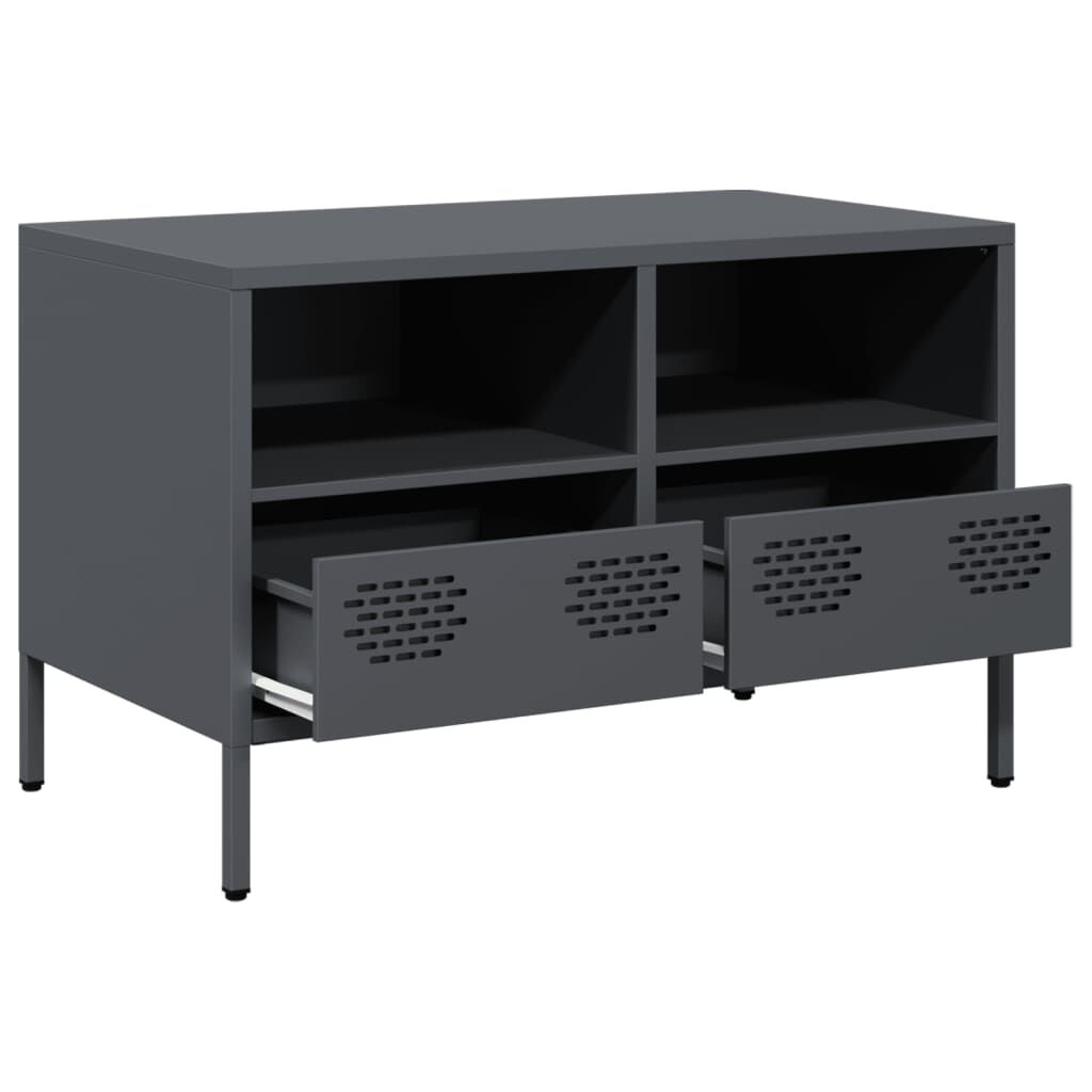 vidaXL Έπιπλο Τηλεόρασης Ανθρακί 68x39x43,5 εκ. Ατσάλι Ψυχρής Έλασης