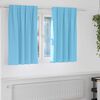 vidaXL Κουρτίνες με κουρτίνες 2 pcs Γαλάζιο 140x140cm Πολυεστέρας