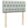 vidaXL Κρεβάτι Boxspring με Στρώμα Ανοιχτό Γκρι 90x190 εκ. Βελούδινο