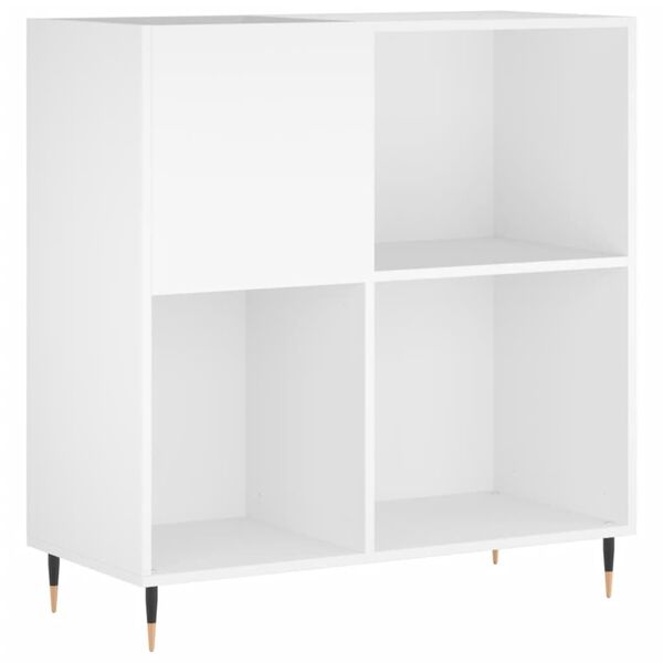 vidaXL Έπιπλο Δίσκων Λευκό 84,5 x 38 x 89 εκ. από Επεξεργασμένο Ξύλο
