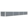 vidaXL Ζαρντινιέρα Υπερυψωμένη Γκρι 320x40x45 εκ. Γαλβανισμ. Χάλυβας