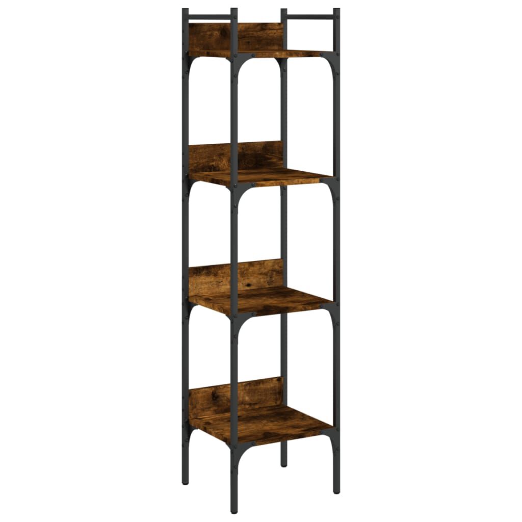 vidaXL Βιβλιοθήκη 4 Επιπέδων Καπν. Δρυς 35x30x138,5 εκ. Επεξεργ. Ξύλο