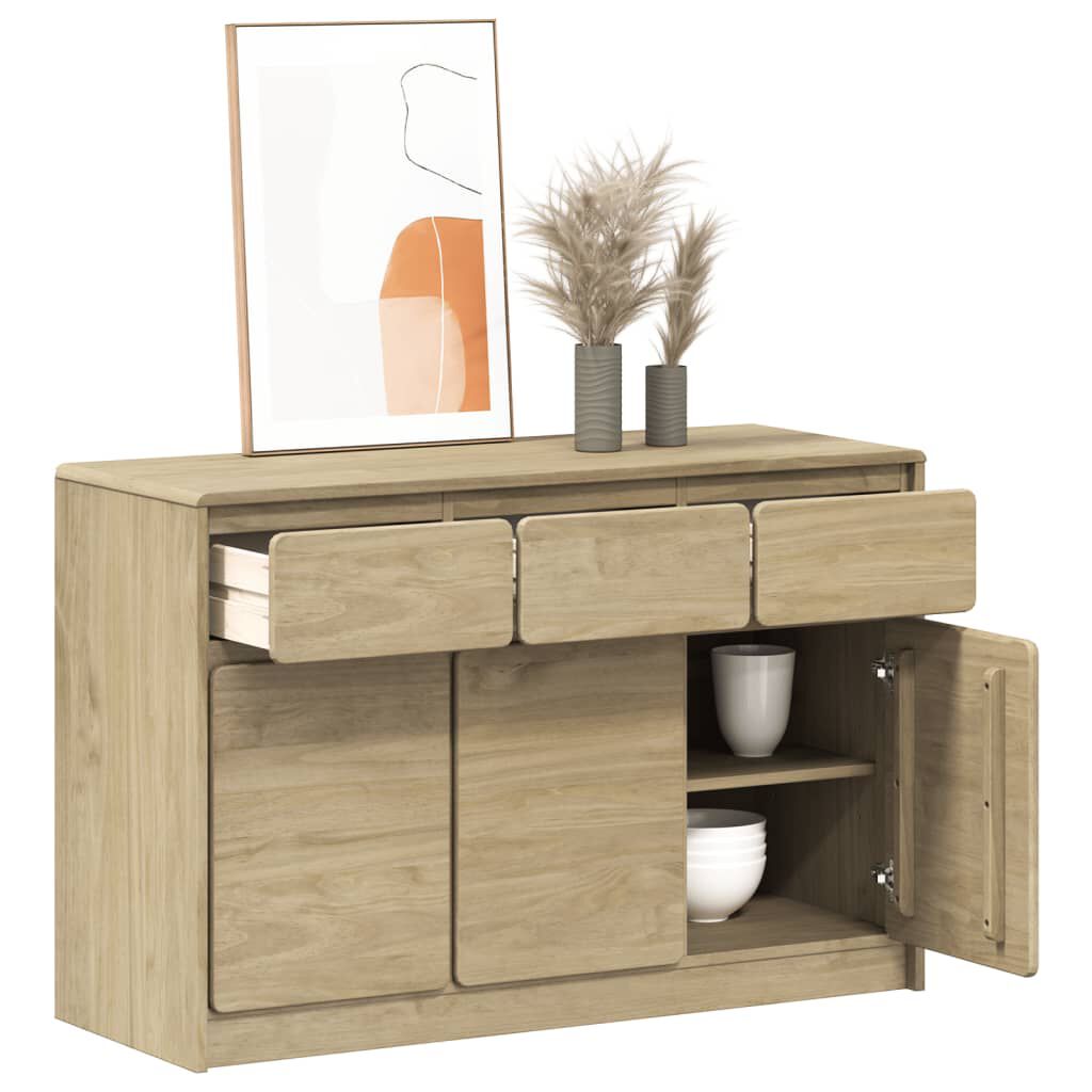 vidaXL Μπουφές SAUDA Δρυς 114x43x75,5 εκ. από Μασίφ Ξύλο Πεύκου