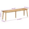 vidaXL Πάγκος 160 x 40 x 45 εκ. από Μασίφ Ξύλο Μάνγκο