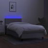 vidaXL &Kappa;&rho;&epsilon;&beta;ά&tau;&iota; Boxspring &mu;&epsilon; &Sigma;&tau;&rho;ώ&mu;&alpha; & LED &Alpha;&nu;.&Gamma;&kappa;&rho;&iota; 90x200 &epsilon;&kappa;. &Upsilon;&phi;&alpha;&sigma;&mu;ά&tau;&iota;&nu;&omicron;