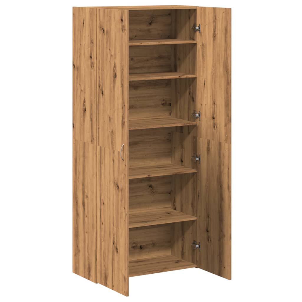 vidaXL Παπουτσοθήκη Αρτισιανή Δρυς 80x35,5x180 εκ. Επεξεργασμένο Ξύλο