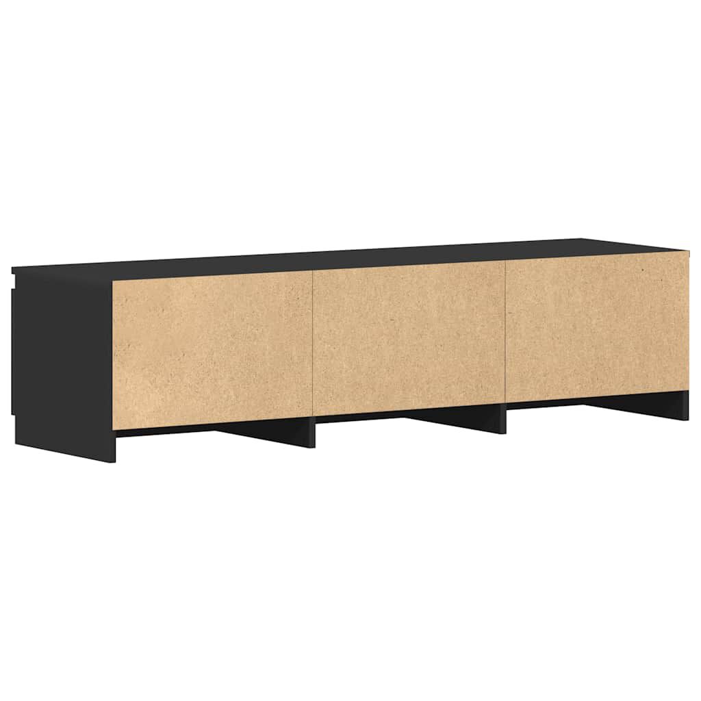 vidaXL Έπιπλο Τηλεόρασης Μαύρο 140 x 40 x 35,5 εκ. από Επεξ. Ξύλο