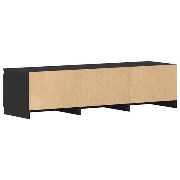 vidaXL Έπιπλο Τηλεόρασης Μαύρο 140 x 40 x 35,5 εκ. από Επεξ. Ξύλο