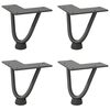 vidaXL Πόδια Φουρκέτας για Τραπεζάκι Σαλονιού 4 τεμ. Ανθρακί 10 εκ. Μασίφ Ατσάλι