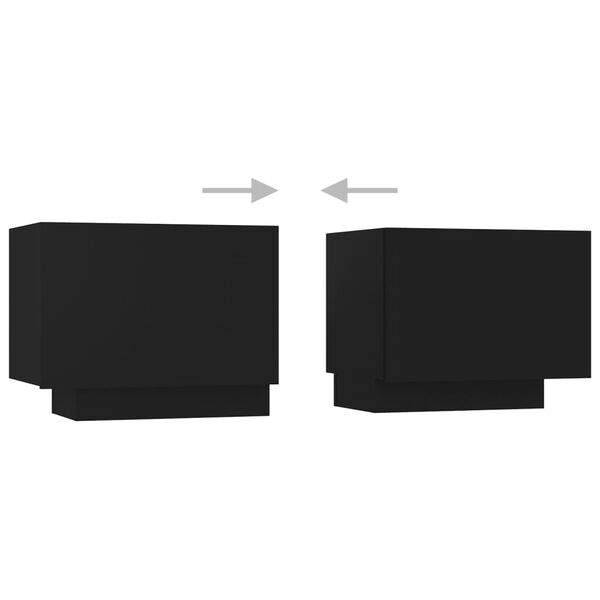 vidaXL Έπιπλο Τηλεόρασης με LED Μαύρο 260 x 35 x 40 εκ.