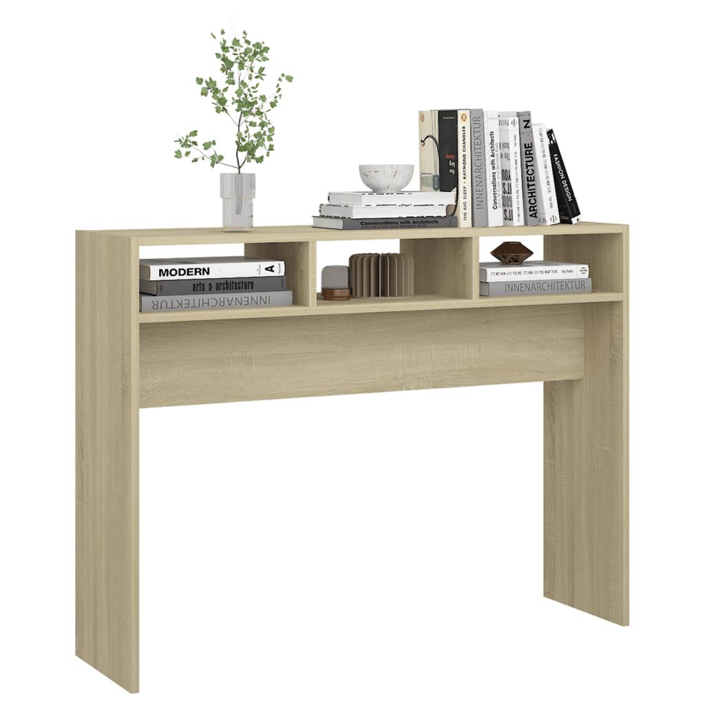 vidaXL Τραπεζάκι Κονσόλα Sonoma Δρυς 105 x 30 x 80 εκ. από Επεξ. Ξύλο