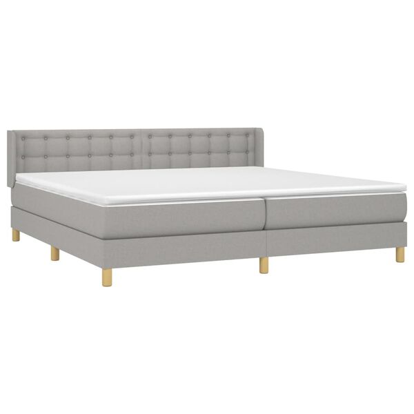 vidaXL &Kappa;&rho;&epsilon;&beta;ά&tau;&iota; Boxspring &mu;&epsilon; &Sigma;&tau;&rho;ώ&mu;&alpha; &Alpha;&nu;&omicron;&iota;&chi;&tau;ό &Gamma;&kappa;&rho;&iota; 200x200 &epsilon;&kappa;. &Upsilon;&phi;&alpha;&sigma;&mu;ά&tau;&iota;&nu;&omicron;