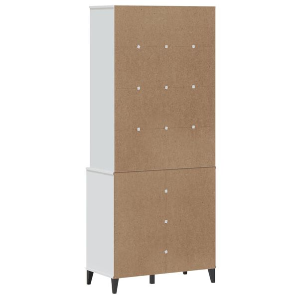 vidaXL Ντουλάπι Ψηλό VIKEN Λευκός 80x40x190 εκ. από Μασίφ Ξύλο Πεύκου