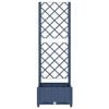 vidaXL Γλάστρα Κήπου με Πλέγμα Μπλε Γκρι 40x40x121,5 εκ. από Πολυπροπυλένιο