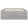 vidaXL Πλαίσιο Κρεβατιού με συρτάρια Γκρι sonoma 90x200εκ. Επεξ. Ξύλο