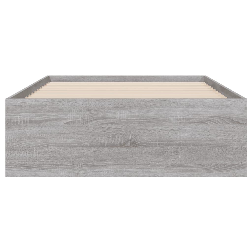 vidaXL Πλαίσιο Κρεβατιού με συρτάρια Γκρι sonoma 90x200εκ. Επεξ. Ξύλο