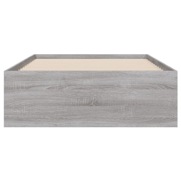 vidaXL Πλαίσιο Κρεβατιού με συρτάρια Γκρι sonoma 90x200εκ. Επεξ. Ξύλο