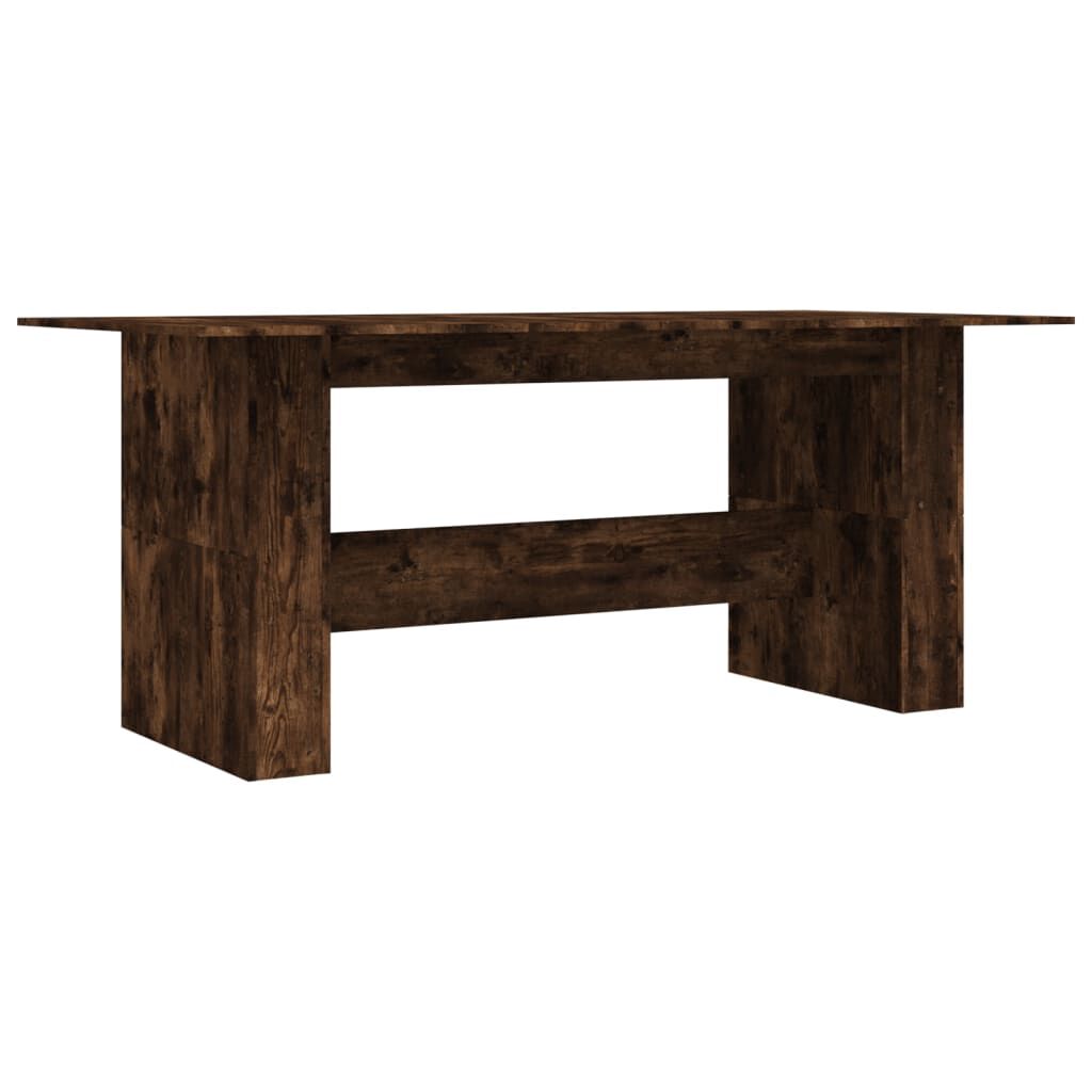 vidaXL Τραπεζαρία Καπνιστή Δρυς 180x90x76 εκ. Επεξεργασμένο Ξύλο